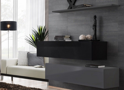 Wohnzimmer Wandregal Sideboard Wohnwände Wandschrank Komplett Set 3tlg. Neu